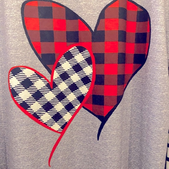 Plus-Size-Color-Block-Geometric-Stripe-Pattern- - Picture 4 of 4